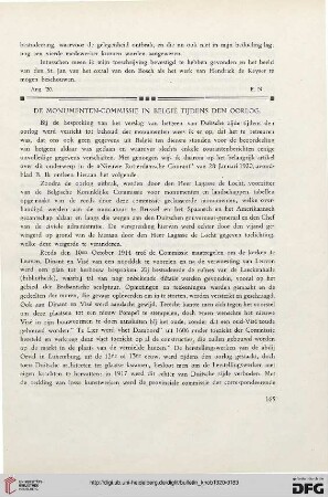 2.Ser. 13.1920: De Monumenten-commissie in België tijdens den oorlog