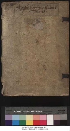 Postilla apprime ma||gistralis Super Jo/||annis Euangeliare.|| Venerabilis dñi:domini Alberti magni || quondam Ratisponens[is] Episcopi Ordi||nis Predicatorum.||