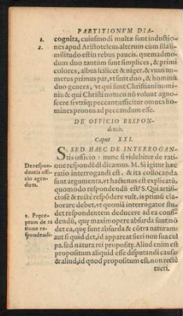 De Officio Respondentis. Caput XXI.