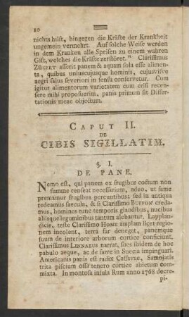 Caput II. De Cibis Sigillatim