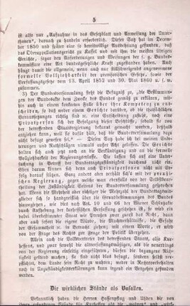 Die wirklichen Stände als Vasallen.