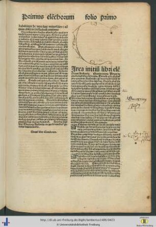 Elenchorum Liber primus.