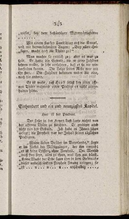 Einhundert und ein und neunzigstes Kapitel. - Zweyhundert und achtes Kapitel.