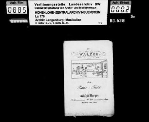 Adolph Herget: 1ter / Walzer / für das / Piano-Forte / von / Adolph Herget Mainz bei B. Schott Söhne