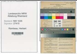 Entnazifizierung Herbert Rambeau , geb. 22.04.1906 (Angestellter)