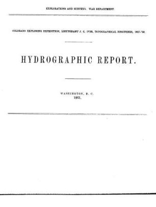 Report upon the Colorado River of the West