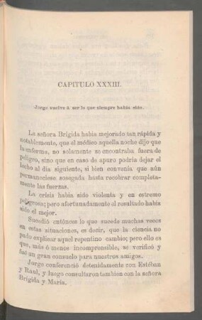 Capítulo XXXIII. - Jorge vuelve á ser lo que siempre habia sido.