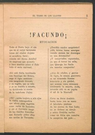¡Facundo! : Evocación