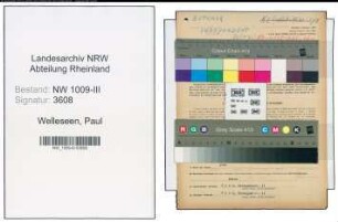Entnazifizierung Paul Welleseen , geb. 23.02.1905 (Metzger)