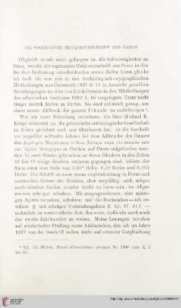 23: Die sogenannte Hetäreninschrift aus Paros