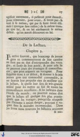 3. De la Lecture.
