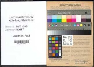 Entnazifizierung Paul Juettner , geb. 02.02.1907 (Studienrat)