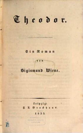 Theodor : Ein Roman