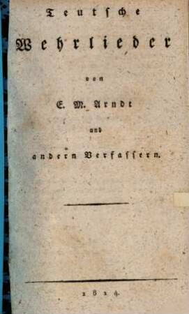 Teutsche Wehrlieder