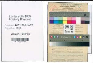 Entnazifizierung Heinrich Wahlen , geb. 31.12.1902 (Schreiner)