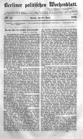 No 14, 6. April 1839