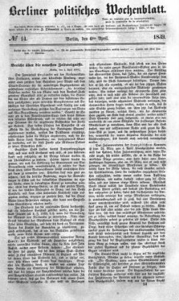 No 14, 6. April 1839