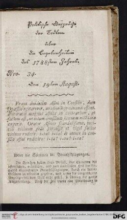 Nro. 34. Den 19ten August