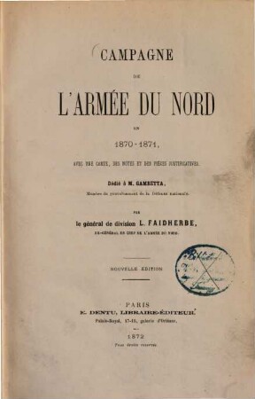 Campagne de l'Armée du Nord en 1870 - 1871