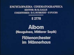 Aibom (Neuguinea, Mittlerer Sepik) - Flötenorchester im Männerhaus