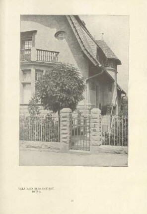 Villa Back in Darmstadt. Detail