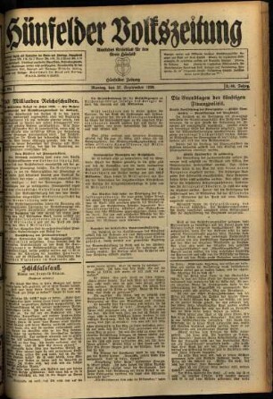 Ausgabe vom Montag, den 27. September 1920.