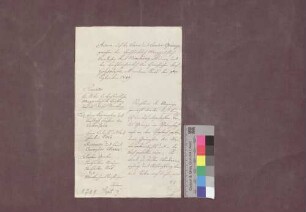 Protokoll über die Grenzberichtigung zwischen dem badischen Dorf Nimburg und dem von harschischen Dorf Holzhausen.