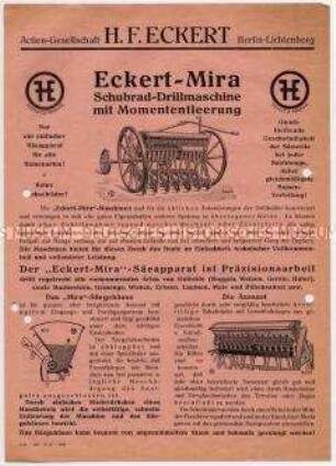 Schubrad-Drillmaschine mit Momententleerung
