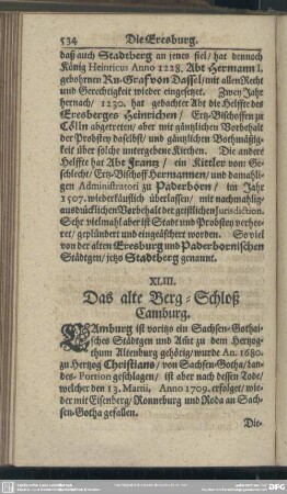XLIII. Das alte Berg-Schloß Camburg
