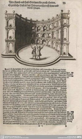 Eigentliche Gestalt deß Vitruvianischen Schau- und Spihl-Platzes.
