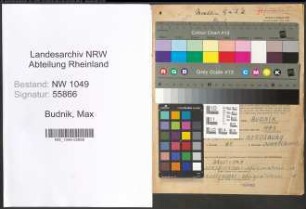 Entnazifizierung Max Budnik , geb. 15.05.1894 (Schlosser)