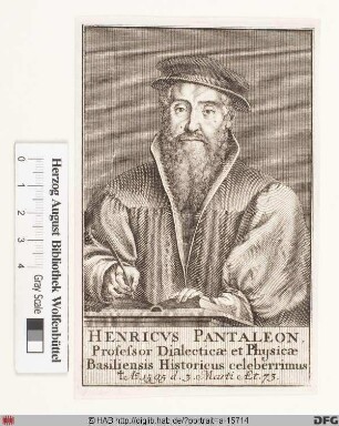 Bildnis (Hans) Heinrich Pantaleon (eig. Bantlin)