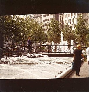 Hansjakob, Gottfried; Köln; Westliche Ringstraße - Kaiser-Wilhelm-Ring, Wasserbecken und Brücke