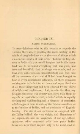 Chapter IX. Native agriculture