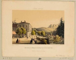 Das Kurbad Königsbrunn im Bielatal südlich von Königstein in der Sächsischen Schweiz nach Norden