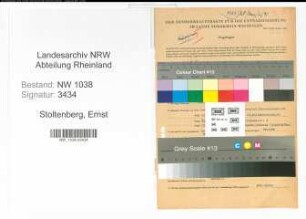 Entnazifizierung Ernst Stoltenberg , geb. 20.02.1909 (Jurist)