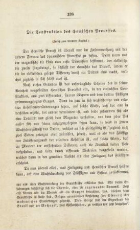 Die Construktion des chemischen Processes. (Zusatz zum neunten Kapitel.)