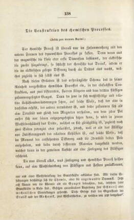 Die Construktion des chemischen Processes. (Zusatz zum neunten Kapitel.)