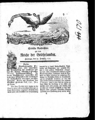 Januar, 1751. Fünftes Stück