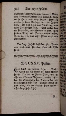 Der CXXV. Psalm.