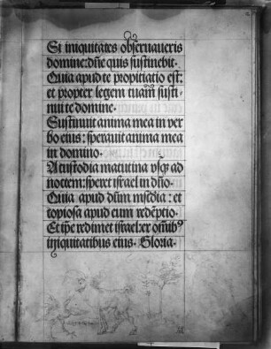Gebetbuch Kaiser Maximilians I. — Kranich und Einhorn, Folio 17recto