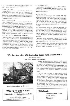 Wo lernten die Winterhuder lesen und schreiben?