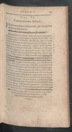 Cap. VI. Praedicamentum Actionis