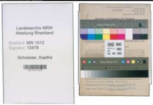 Entnazifizierung Kaethe Schneider , geb. 01.03.1907 ()