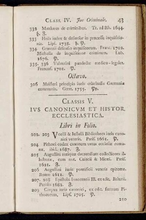 Classis V. Ius Canonicum et histor. ecclesiastica.