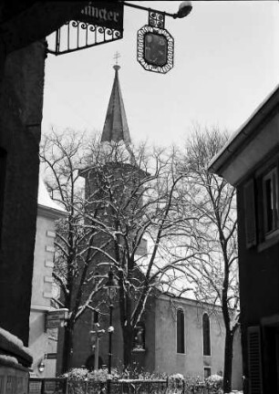 Freiburg, Wiehre: Annakirche im Schnee
