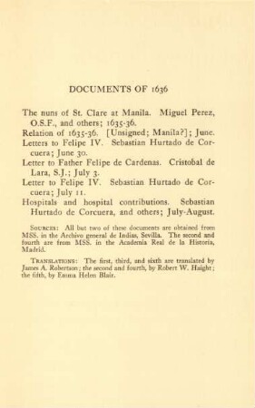 Documents of 1636