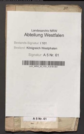 Wiederbesetzung der vakanten Kapellanei zu Atteln