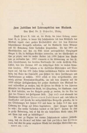 1-12 Zum Jubiläum des Toleranzediktes von Mailand