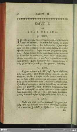 Caput II. De Lege Divina